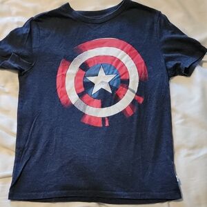 GAP Marvel Navy T-Shirt with Red and White Graphic